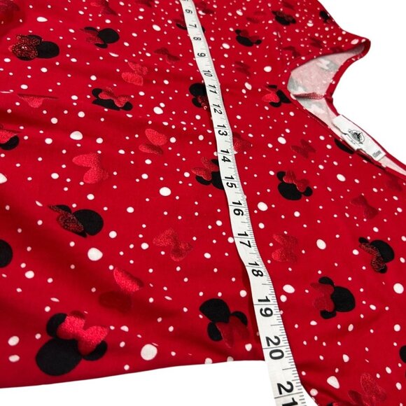 NWOT Disney Parks Minnie Mouse Red Polka Dot Tie Front - Shirt Medium - Picture 6 of 7